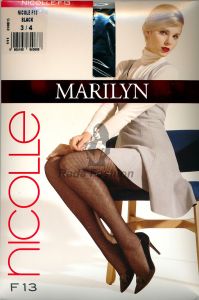 Marilyn NICOLLE F13 R1/2 rajstopy romby black